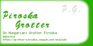 piroska grotter business card